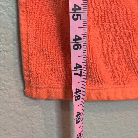 Lacoste Crocodile Logo Orange Cotton Bath Towel 29 x 48 - Picture 6 of 9